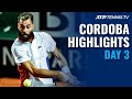 Coria Battles Cerundolo; Paire Begins Campaign | Cordoba Open 2021 Highlights Day 3