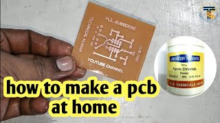 how to make a pcb at home || pcb etching