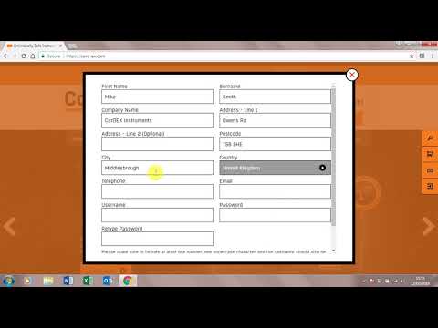 How to create your CorDEX product account