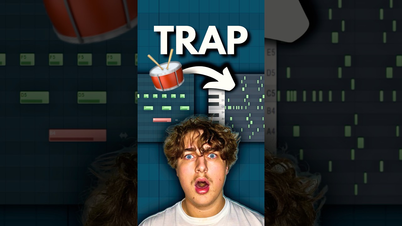 how to make TRAP drums 😮‍💨🔥 #flstudio #trap #producer