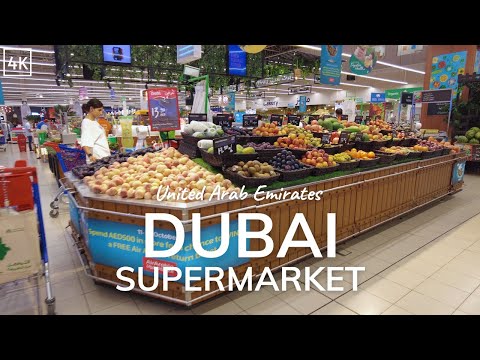 Passeio a pé pelo supermercado de Dubai 4K - Supermercado Carrefour - Ibn Battuta Mall - Dubai (60fps)
