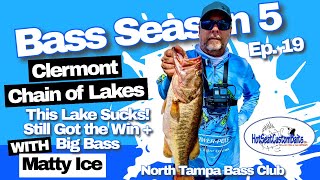 Clermont Chain Bass Fishing Tournament This Lake Sucks! Still Got the Win + Big Bass