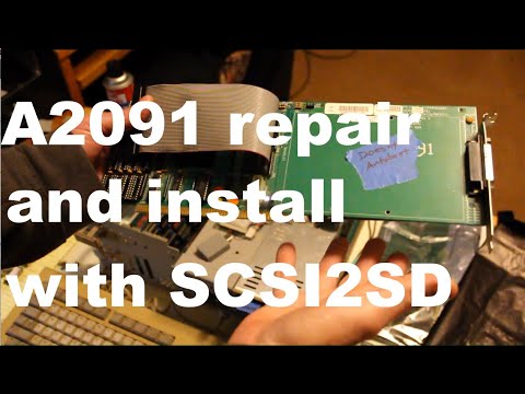 A2090a and A2091 Controllers Part 3: A2091 Repair & Install w/ SCSI2SD