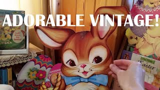 TOUR MY EASTER COLLECTION  ~  Vintage Adorableness! ~ Bunnies ~ Beistle Die Cuts ~ Books ~ Plush