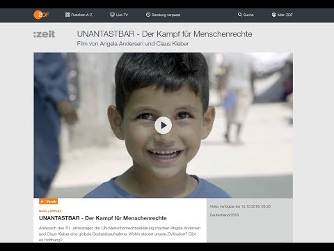 Unantastbar - Der Kampf für Menschenrechte (ZDF, 26.11.2018)