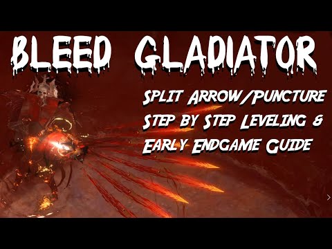 Bleed Bow Gladiator 3.12 - Split Arrow Puncture Leveling Guide and Early Mapping Setup (3.12 SSF)
