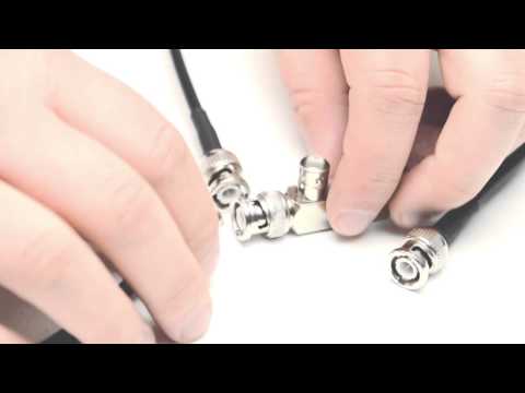 BNC Male to Female T Adapter Right Angle - #3041