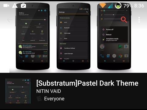 Review of Pastel Dark Theme (Substratum theme) by Nitin Vaid