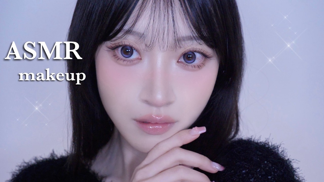 【ASMR】囁きながら猫メイク🐈‍⬛｜気持ちいいパフ音・コスメタッピング💄スキンケア🫧
