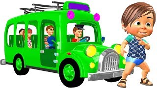 CARTOON RHYMES For Babies Wheels On The Bus Nursery Rhymes Song For Kids - Animals Cartoon Rhymes
