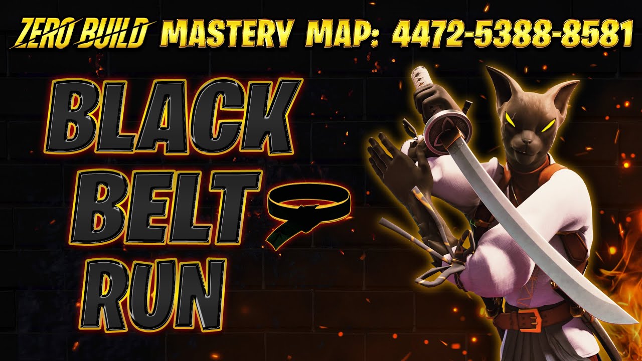 Full Black Belt Run | Shinobi Zero Build Mastery Map | Fortnite Gameplay