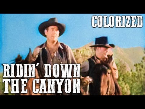 Ridin' Down the Canyon | COLORIZED | Roy Rogers | Classic Western Movie | Old West