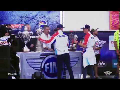 2018 FIM ISDE - France World + Junior teams hand back the trophies - Opening Ceremony