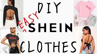 NO SEW diy SHEIN clothes🤍  diy trendy clothes  