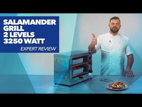 video - Factory second Salamander Grill - 2 levels - 3250W