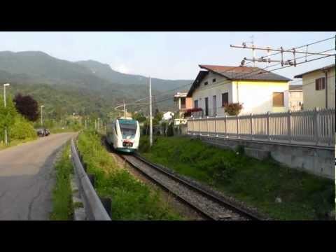 TRENO MINUETTO REGIONALE IN TRANSITO A ROBILANTE (CN) 30 - 6 - 2014.