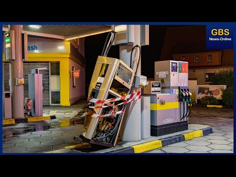 Lkw kracht in Tankstelle - Fahrer hatte rund 2 Promille