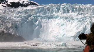 Glacier Calving, Huge Wave