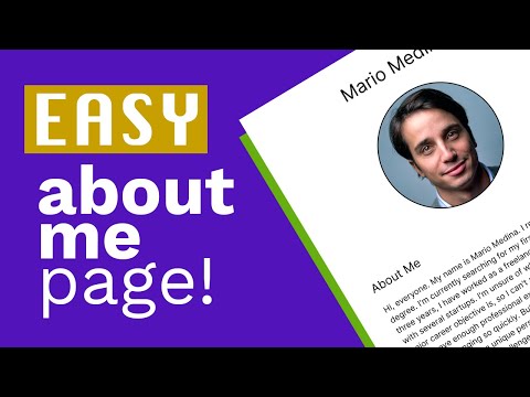 Create Easy About Me Page | Web Development Tutorial for Beginners