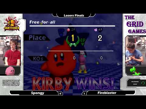 Smash 64: Spongy (Kirby) V Fireblaster (Yoshi/Pikachu) - Shattered 109 Tournament SSB64