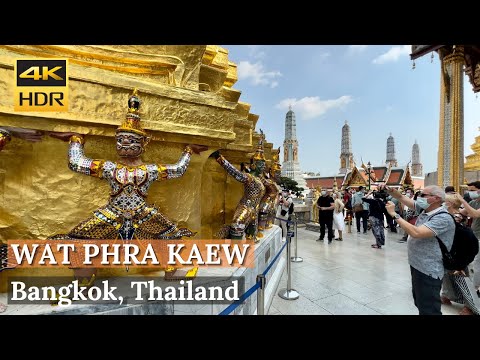 [BANGKOK] Wat Phra Kaew (Templo do Buda Esmeralda) - Templo incrível que deve ser visitado! [4K HDR]