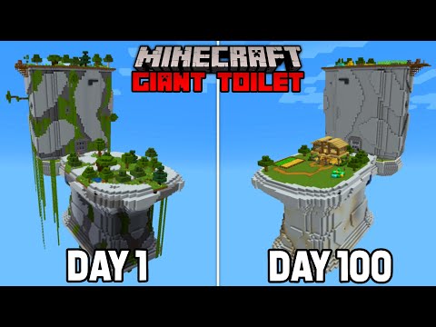 I Survived 100 Days On a Minecraft GIANT TOILET (Here's what happened)
