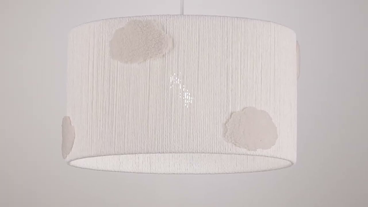 Video 1 Watch A Video About the Possini Euro Cumulus White Paper String Shade Pendant