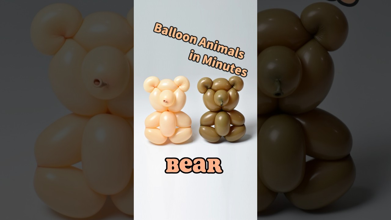 Balloon Animals in Minutes _ Bear #diy #balloncraft