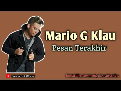 Pesan Terakhir - Lyodra ll Mario G Klau Cover ll Daema Lirik Official ll Lirik Video.
