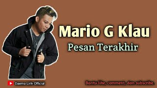 Download lagu Pesan Terakhir - Lyodra ll Mario G Klau Cover ll Daema Lirik  ll Lirik Video. mp3 Download lagu Pesan Terakhir - Lyodra ll Mario G Klau Cover ll Daema Lirik  ll Lirik Video. mp3