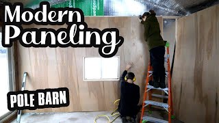 Installing Modern Wall Paneling in our Pole Barn