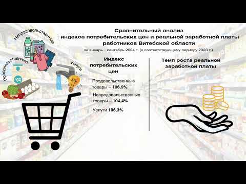 Сравнительный анализ индекса потребительских цен и реальной заработной платы работников Витебской области