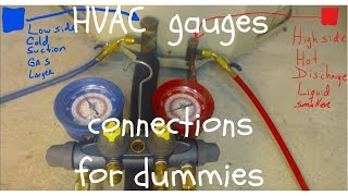 HVAC training gauges connections high side low side 410a and  470a