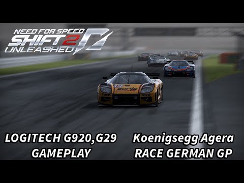 NFS Shift 2 Unleashed | Koenigsegg Agera R Gameplay German GP | Surface Book 2,3| Logitech G920,G29
