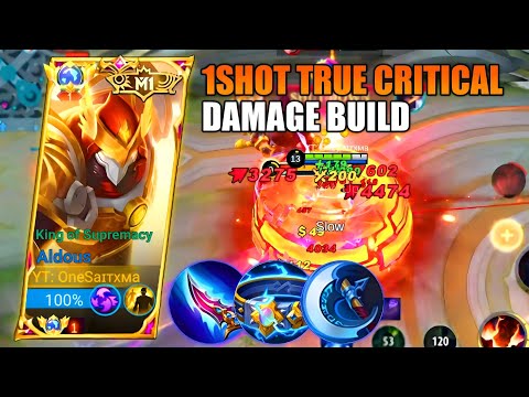 ALDOUS 1SHOT TRUE CRITICAL DAMAGE BUILD🔥 | ALDOUS BEST BUILD 2023