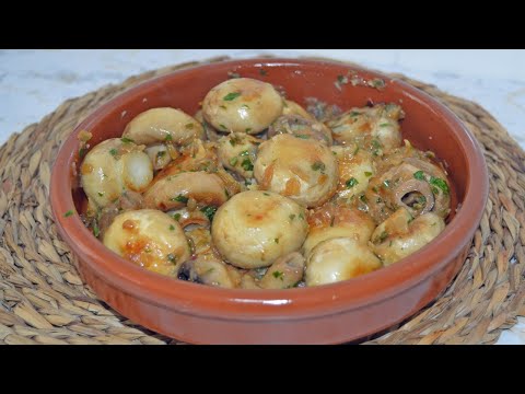 CHAMPIÑONES AL AJILLO - RECETA FACIL y RAPIDA