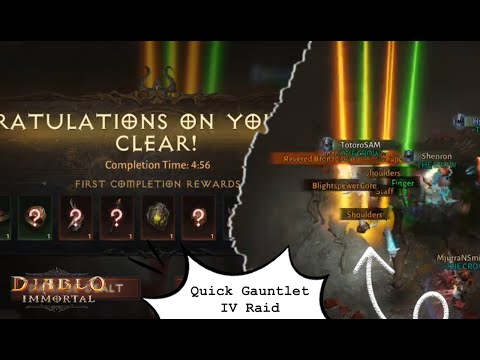 Quick GAUNTLET IV Clearing Raid in Inferno V | Diablo Immortal