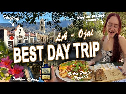 📍Day trip to Ojai California!🌴Tasting, Thrifting, Outdoor Bookstore...