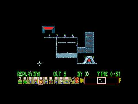 Lemmings custom - "Get Out of the Pool!" by Clam ( Lemmix version )