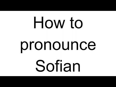 How to Pronounce Sofian (Romanian)
