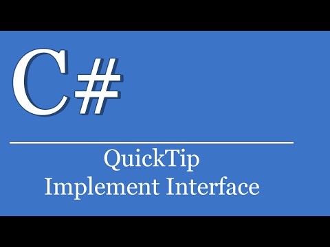 QuickTip #43 - Schnittstelle implementieren | C# Tutorials Visual Studio | implement Interface