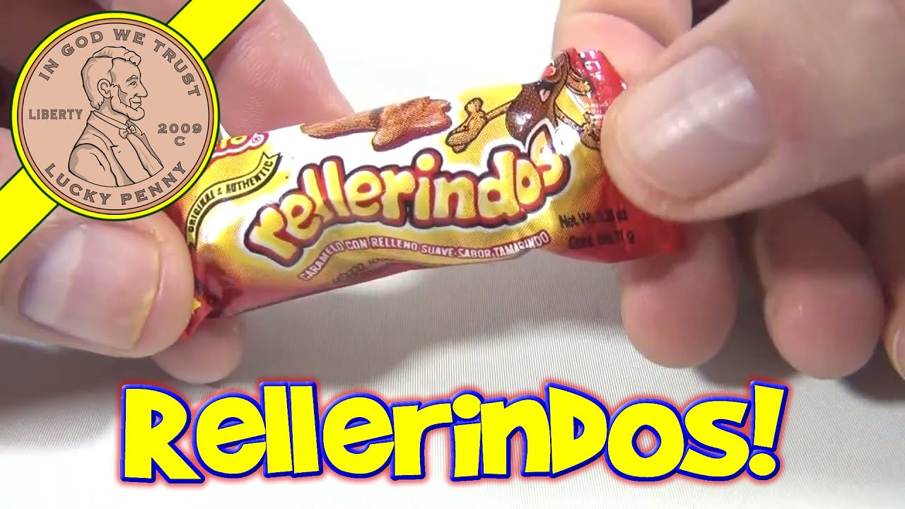 Rellerindos Duices Vero Tamarind Flavor Hard Candy Soft Center - Mexican Candy Tasting