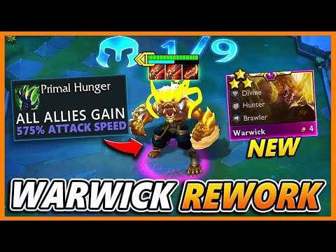 WARWICK NOW GIVES EVERYONE MAX ATTACK SPEED (⭐️⭐️⭐️ HYPER CARRY) - BunnyFuFuu | Teamfight Tactics