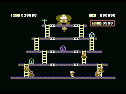 ANIROG KONG - COMMODORE 64 GAME C64 GAMEPLAY