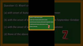 Class-10,Social Science-Chapter-4 ,Agriculture-Geography-Question-13