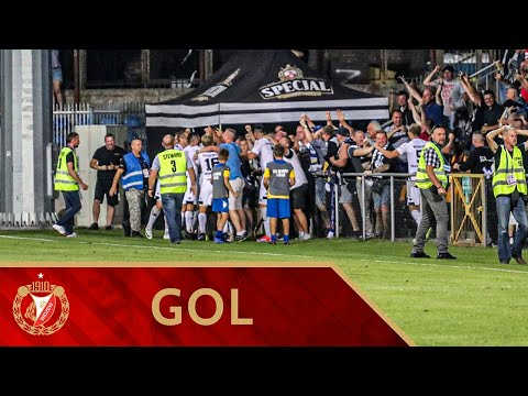 Olimpia Elbląg - Widzew Łódź 1:1. Gol Przemysława Brychlika