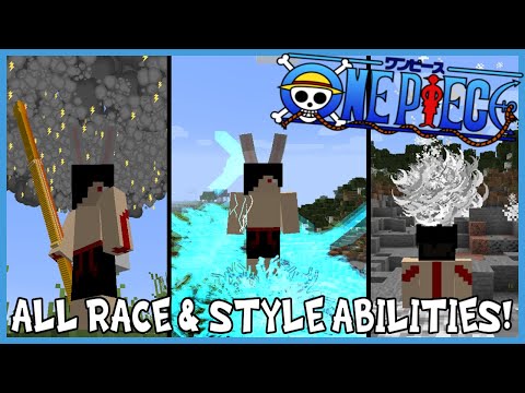 EVERY FIGHTING STYLE, RACE & HAKI ABILITY! Minecraft One Piece Mod Review