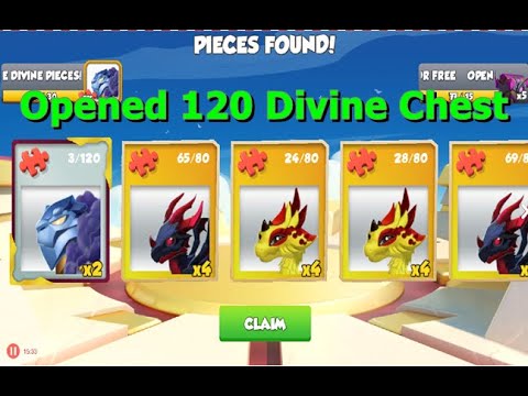 Opened 120 Divine Chest-Dragon Mania legends | 6th Anniversary Divine Event | DML