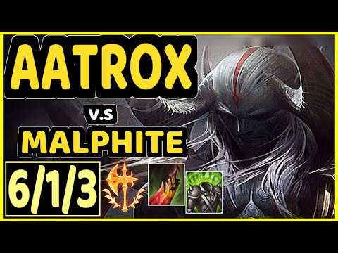 ROBO (AATROX) vs MALPHITE - 6/1/3 KDA TOP CHALLENGER GAMEPLAY - BR