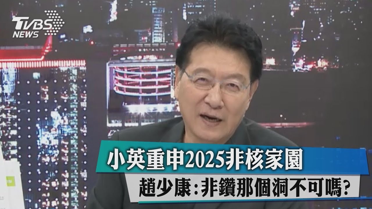 小英重申2025非核家園　趙少康：非鑽那個洞不可嗎？